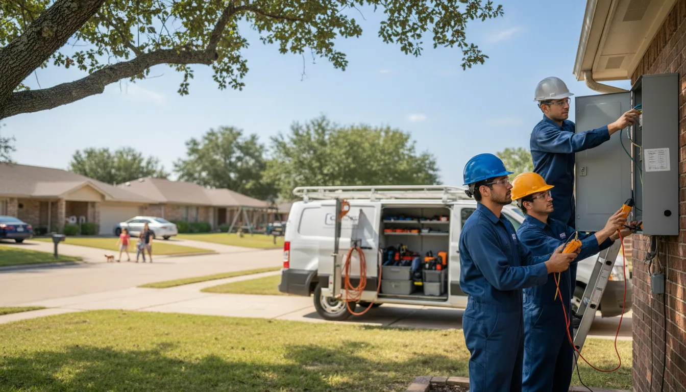 Certified electrician providing emergency electrical services in Suamico, WI